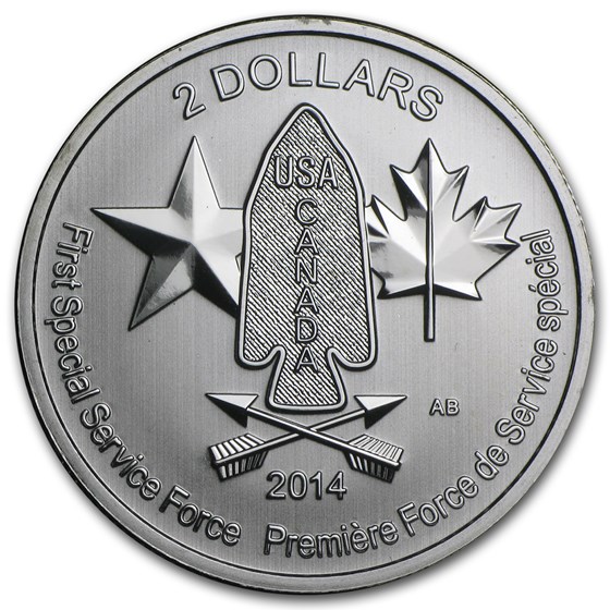 2014 Canada 1/2 oz Silver $2 Devil's Brigade BU 2014 Canada 1/2 oz Silver $2 Devil's Brigade BU